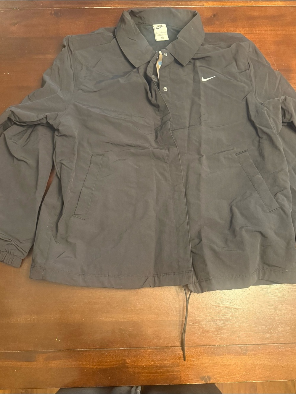 Nike Women’s Black Collared Windbreaker Jacket
